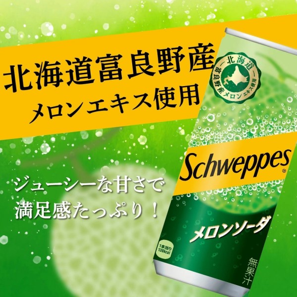 コカ・コーラ シュウエップスメロンソーダ250ml缶