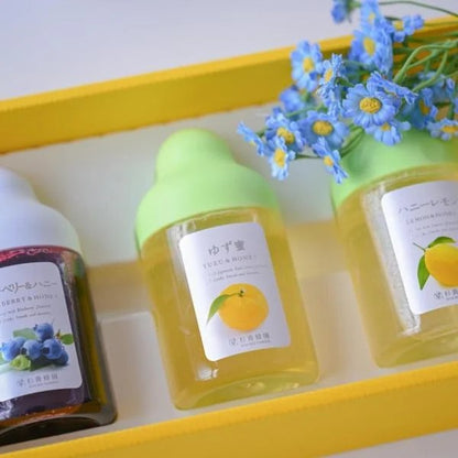 果汁蜜3本ギフトセット(ゆず蜜、ブルーベリー、レモン)L3P