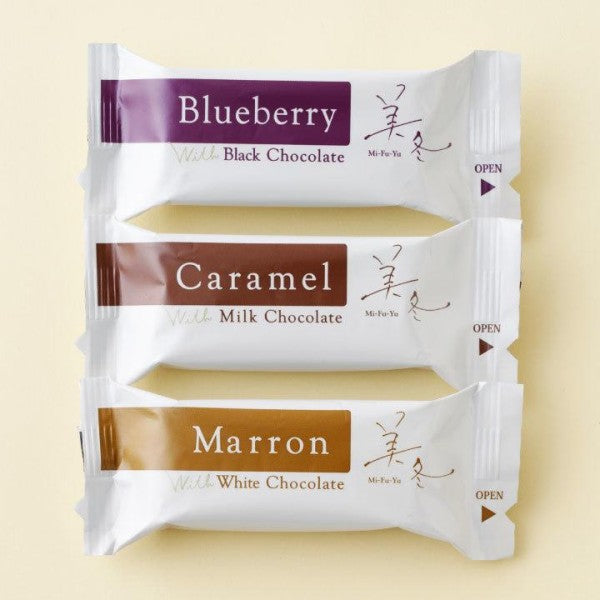 石屋製菓  美冬（ブルーベリー、キャラメル、マロン）6個入
