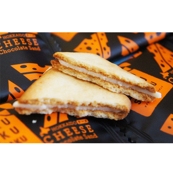 北見鈴木製菓 サクサクしかくいチョコサンド（チーズ）12枚入