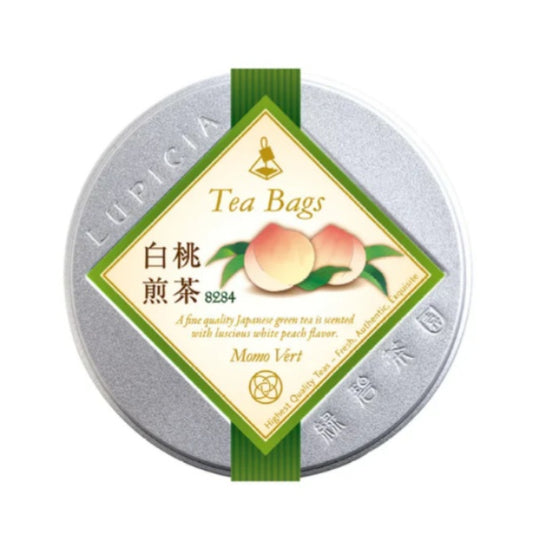 ルピシア 白桃煎茶 TB 缶入 （2.5g×10個）-8284