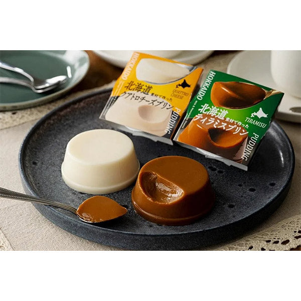 北辰フーズ   北海道クアトロチーズプリン＆ティラミスプリン  10個入