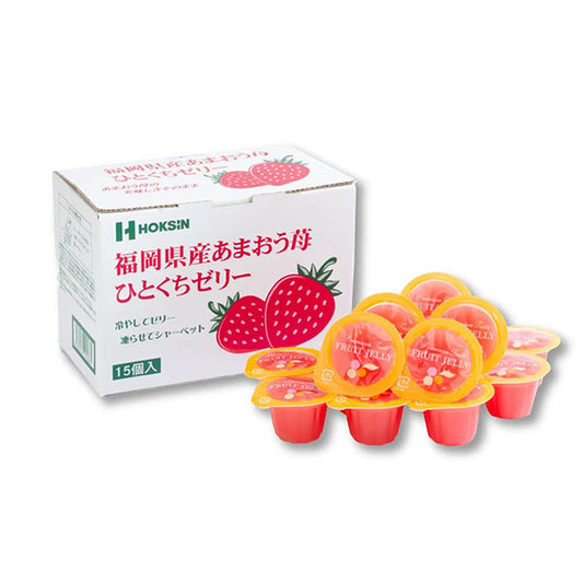北辰フーズ   福岡県産あまおう苺ひとくちゼリー　15個入り