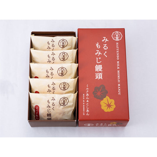八天堂  みるくもみじ饅頭　ミルクあん＆こしあん