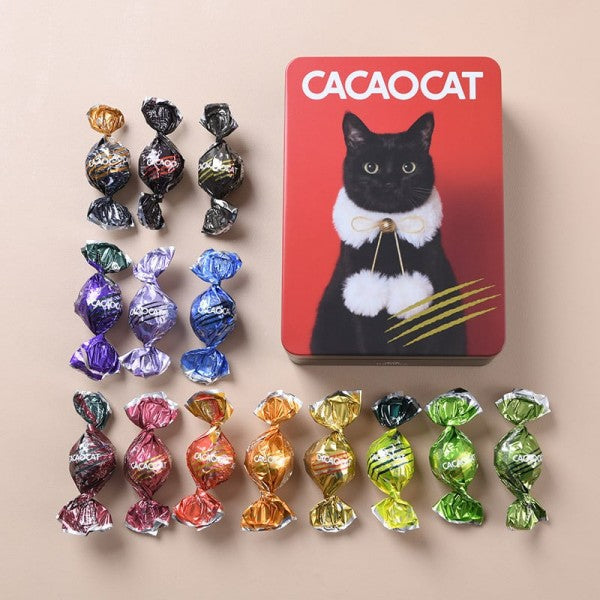 DADACA   CACAOCAT 缶 ミックス 14 個入り RED