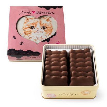 DADACA   こねこのこねこねクッキー缶 Dark chocolate   12枚入