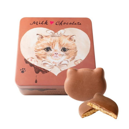 DADACA  こねこのこねこねクッキー缶 Milk chocolate    12枚入