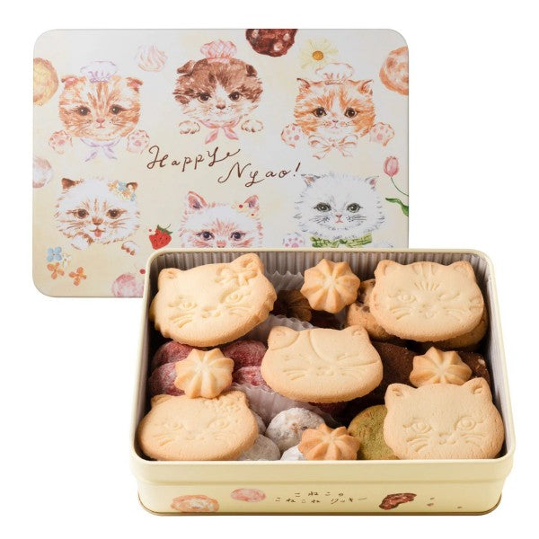 DADACA   CACAOCAT こねこのこねこねクッキー缶 Happy Nyao