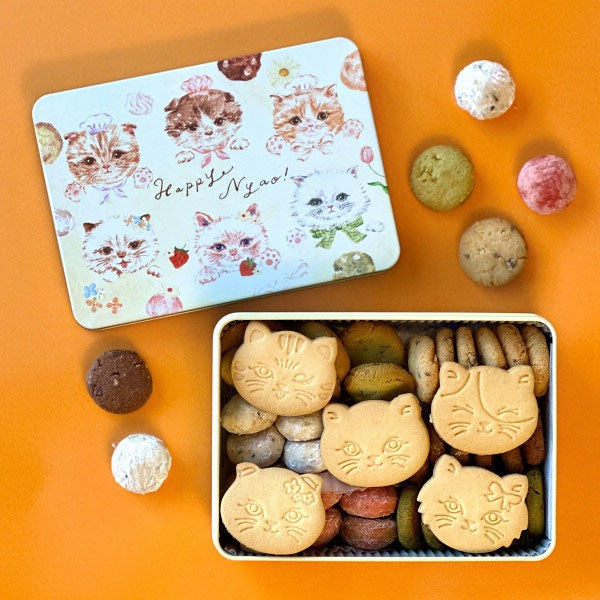 DADACA   CACAOCAT こねこのこねこねクッキー缶 Happy Nyao