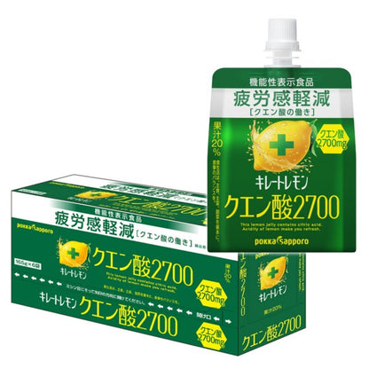 ポッカサッポロ  キレートレモンクエン酸2700ゼリー（165g）機能性表示食品