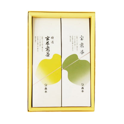 森半 宝煎茶・玄米煎茶セット/箱