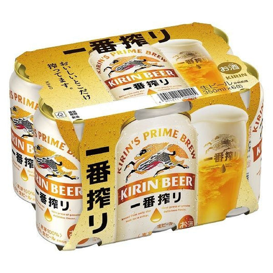 キリン一番搾り生ビール 350ml*6 缶