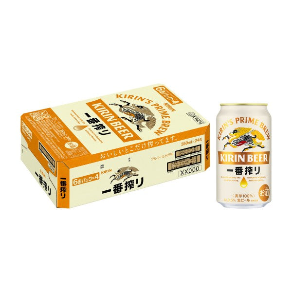キリン一番搾り生ビール 350ml*6 缶
