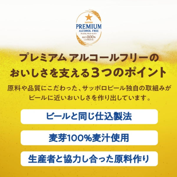 サッポロ　プレミアムアルコールフリー増量缶　500