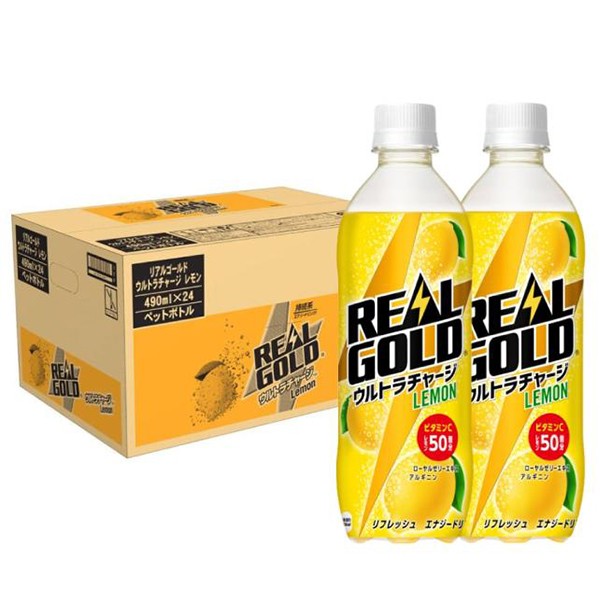 コカ・コーラ   リアルゴールド ウルトラチャージレモン 490ml PET