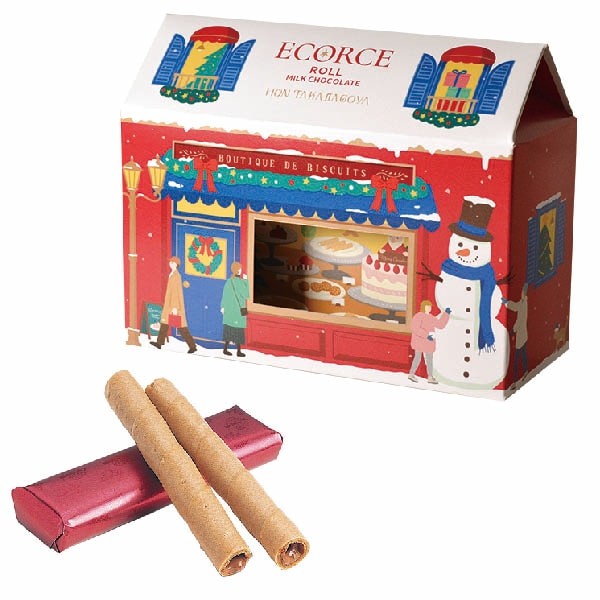 本高砂屋   クリスマス・エコルセ 丸型ミルクチョコ   6包