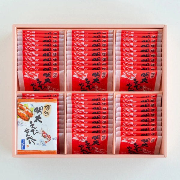 博多風美庵 博多明太えびせんべい  海老と明太子がピリッと辛いせんべい