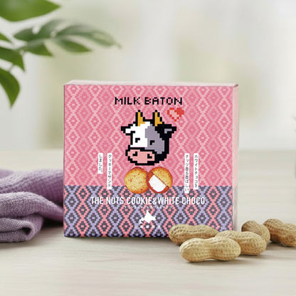 MILK BATONミルクバトン ザ・ナッツクッキー＆ホワイトチョコ12 枚入