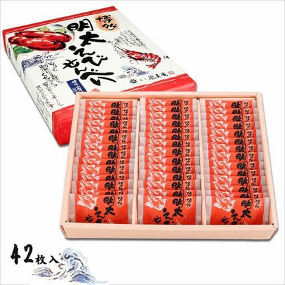 博多風美庵 博多明太えびせんべい  海老と明太子がピリッと辛いせんべい