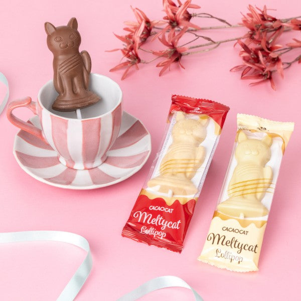 CACAOCAT メルティキャット ロリポップ   ミルク  ホワイト  1個